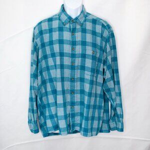 Vintage High Sierra Plaid Button Down Shirt Men XL Blue Long Sleeve Grunge UU05X
